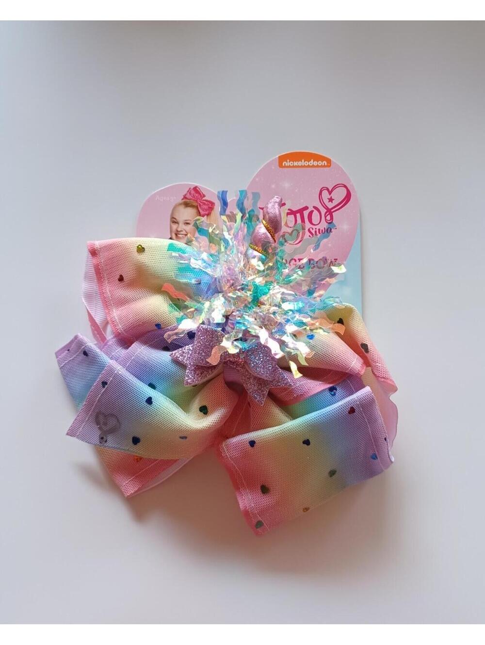 Nickelodeon JoJo Siwa Large Rainbow Hair Bow with Unicorn Horn & Hearts
